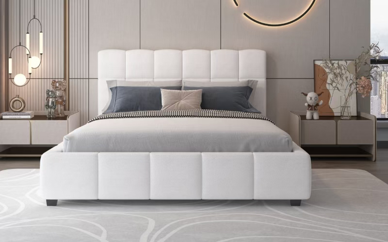 VELORA ágyrácsos ágy (Fehér)