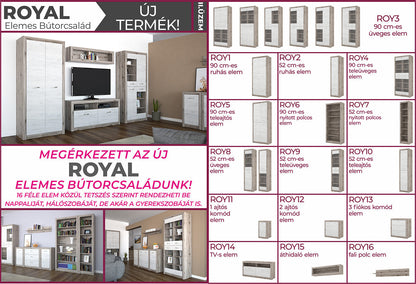 ROY12-2 ajtós komód elem