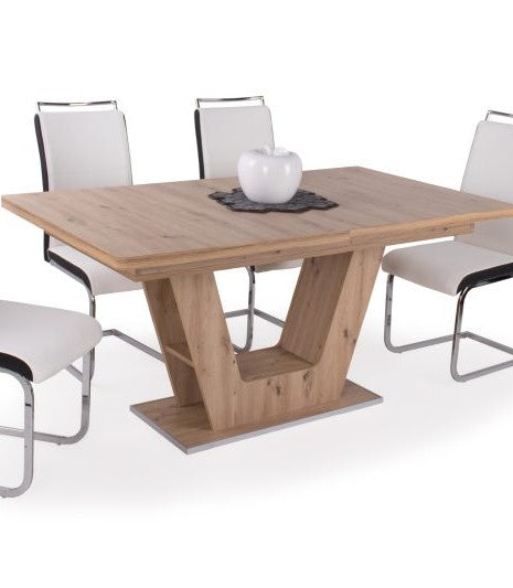 Prága asztal Száva fehér székkel (4 személyes)