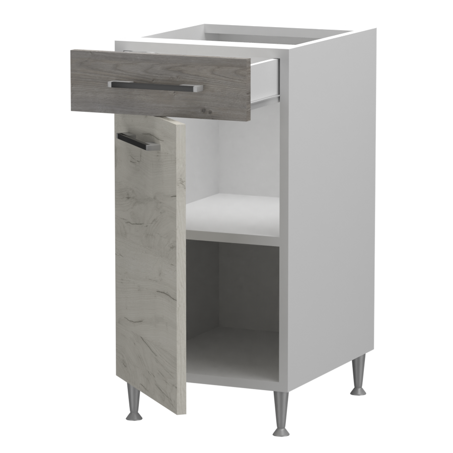 Fanni alsó 1 ajtós 1 fiókos jobbos - balos 40 cm széles elem, egyéni