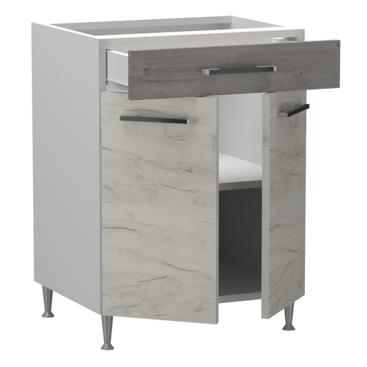 Fanni alsó 2 ajtós 1 fiókos 60 cm széles elem, egyéni