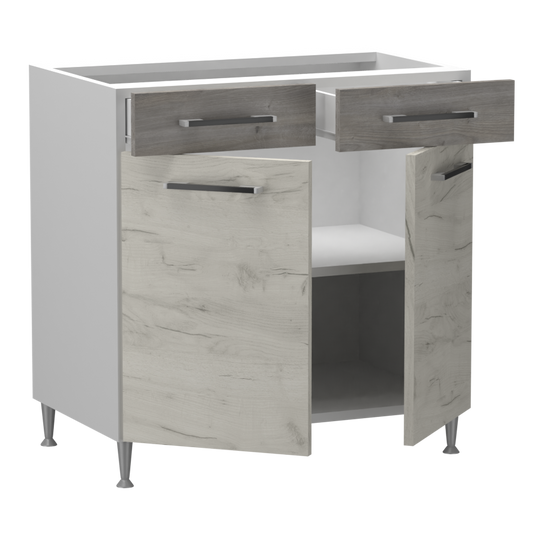 Fanni alsó 2 ajtós 2 fiókos 80 cm széles elem, egyéni