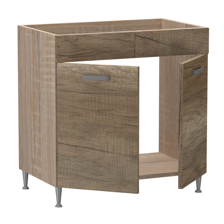 Emma alsó 2 ajtós vakfiókos mosogatós 80 cm széles elem, egyéni