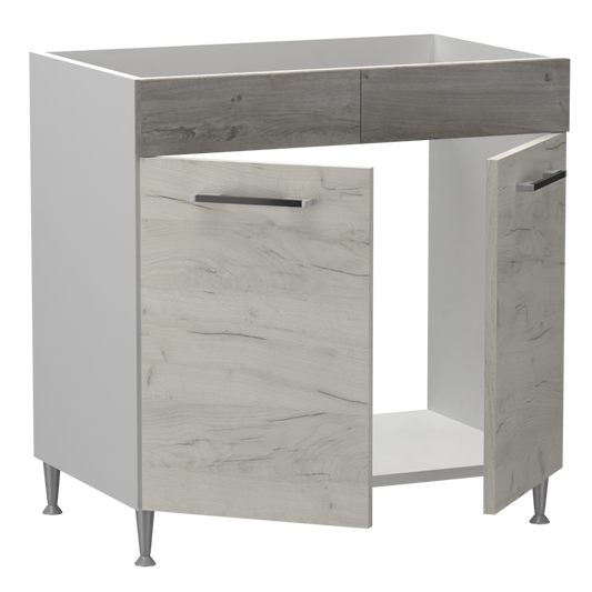 Fanni alsó 2 ajtós vakfiókos mosogatós 80 cm széles elem, egyéni