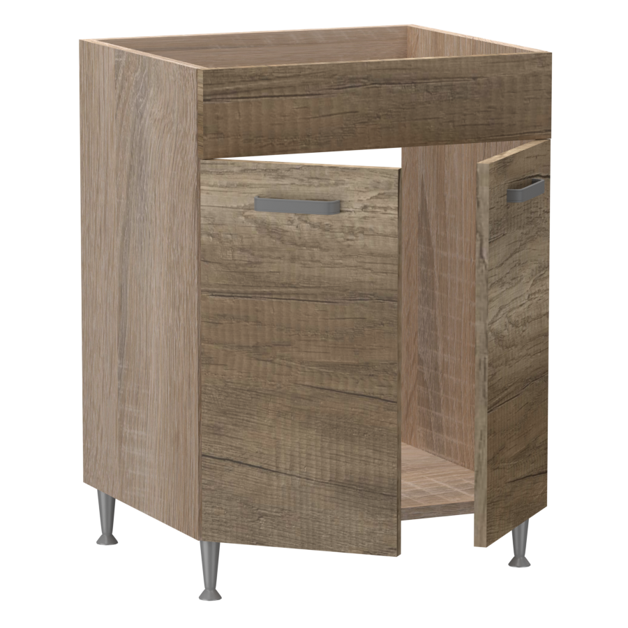 Emma alsó 2 ajtós 1 vakfiókos mosogatós 60 cm széles elem, egyéni