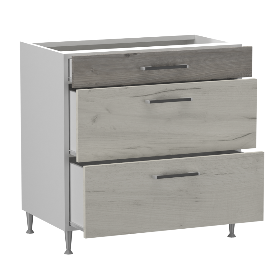 Fanni alsó 3 fiókos 80 cm széles elem, egyéni