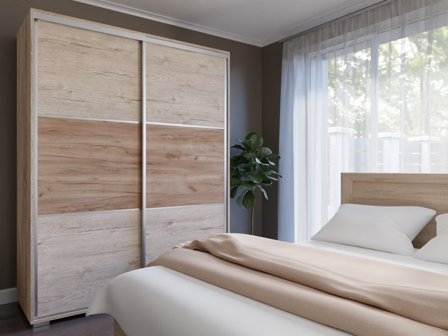 Arizona gardrób tolóajtós 160 cm