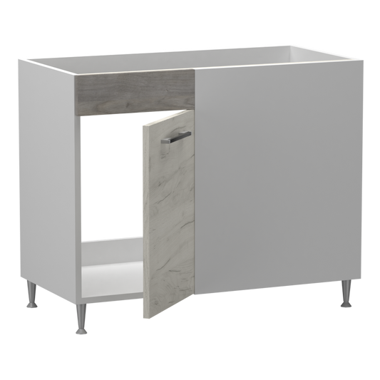 Fanni alsó sarok 1 ajtós vakfiókos mosogatós jobbos 100 cm széles elem, egyéni