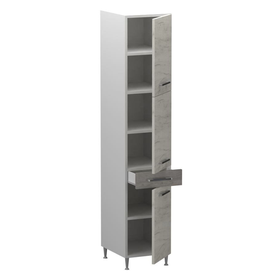 Fanni állószekrény 3 ajtós 1 fiókos jobbos - balos 40 cm széles elem, egyéni