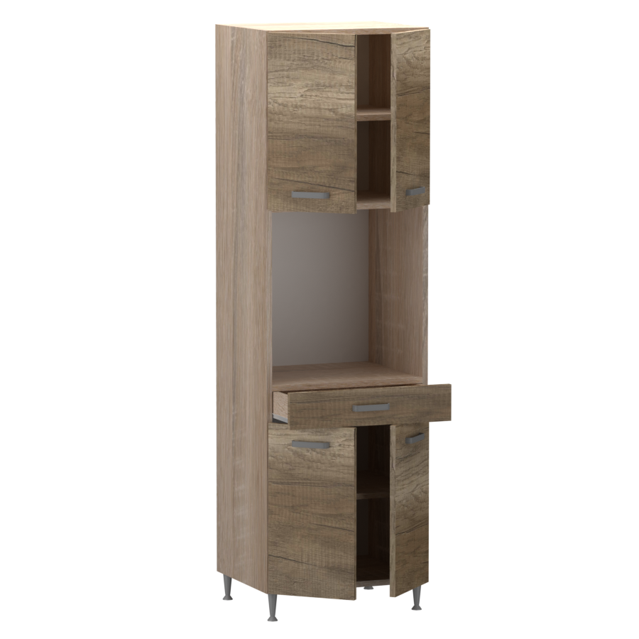 Emma álló tűzhelytartós szekrény 4 ajtós 1 fiókos 60 cm széles elem, egyéni