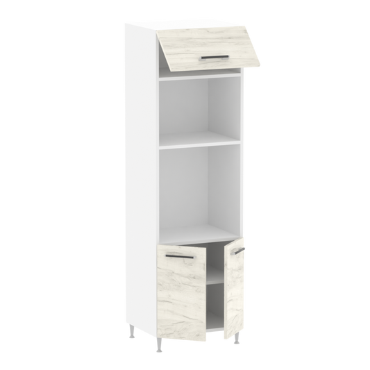 Fanni álló tűzhelytartós – mikrós szekrény 2 ajtós 1 felnyílós 60 cm széles elem, egyéni