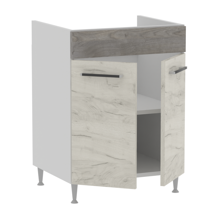 Fanni alsó főzőlap befogadására alkalmas 2 ajtós vakfiókos elem, egyéni