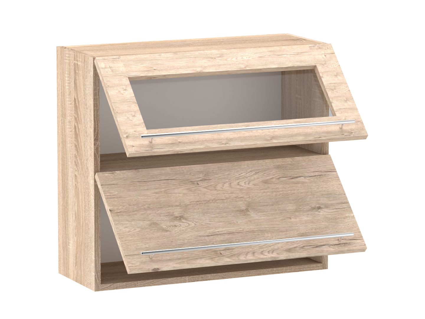 Gréta + felső 2 felnyílós felül üveges 80 cm széles elem, egyéni