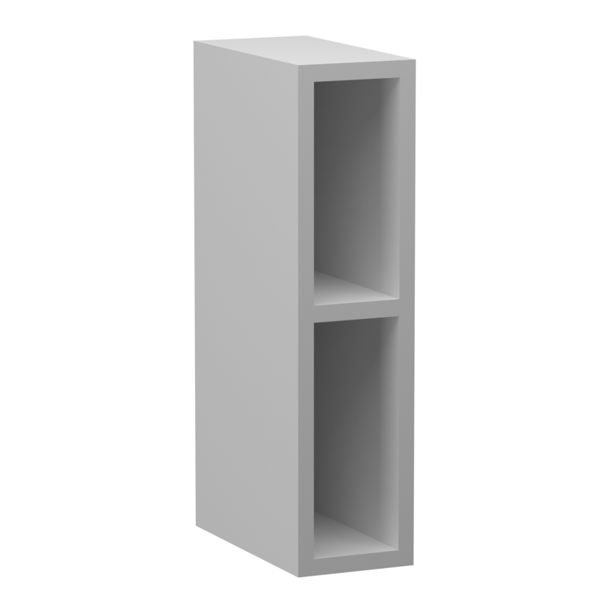 Fehér Felső nyitott 15cm széles konyha elem