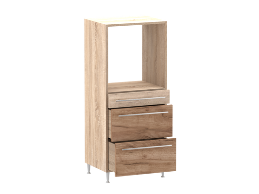 Gréta + középső alsó szekrény 3 fiókos sütős 60 cm széles elem, egyéni