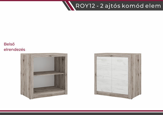 ROY12-2 ajtós komód elem