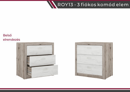 ROY13-3 fiókos komód elem