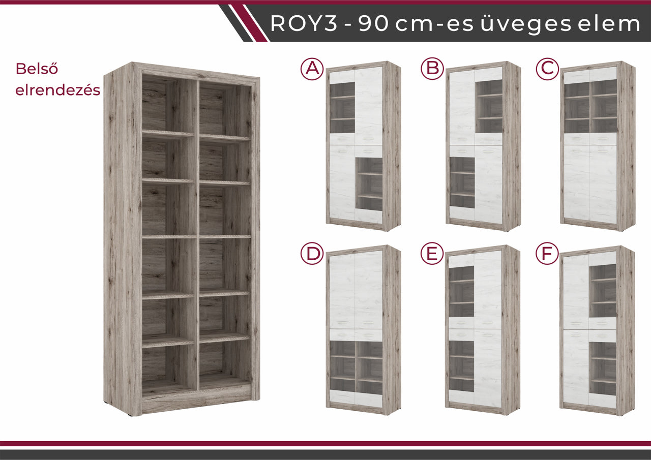 ROY3-90-es üveges elem (bl-üveg)