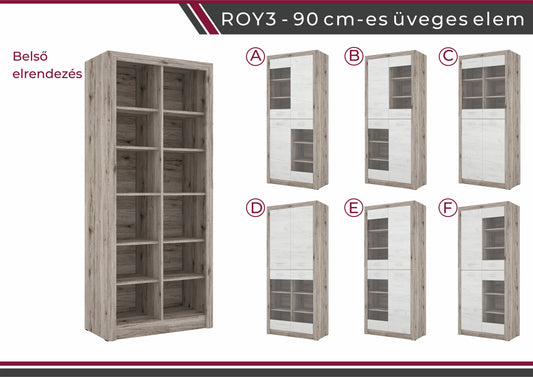ROY3-90-es üveges elem (bl-üveg)